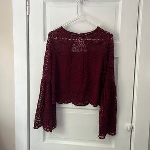 Bell Sleeve Lace Top